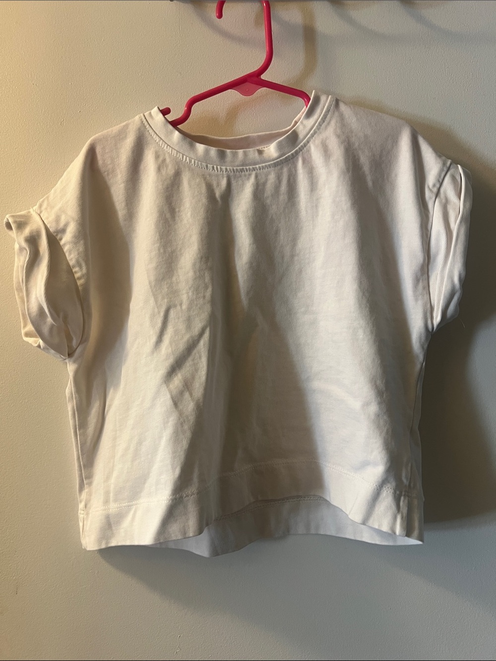 Zara Kids White Short Sleeve Boxy Tee
